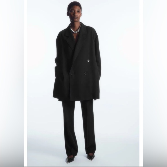 COS Oversized Draped Double-Breasted Blazer